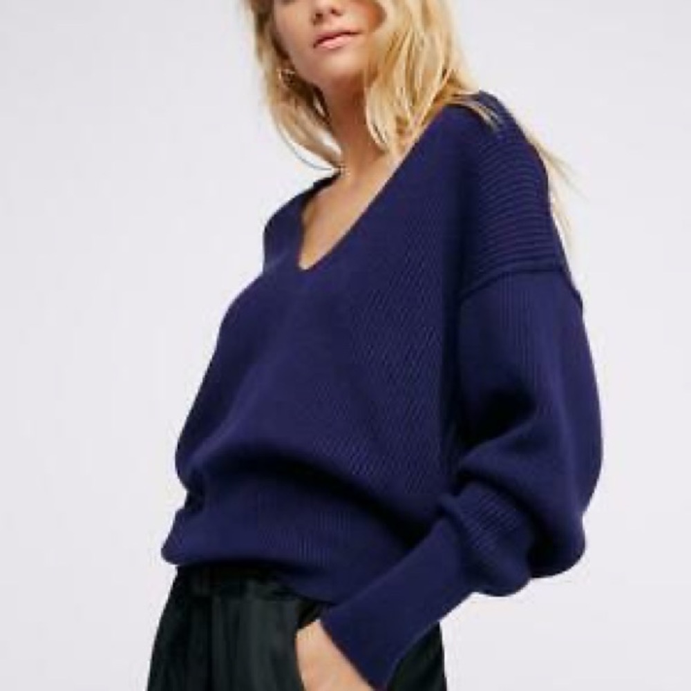 Free People Allure Pullover in Blue XS